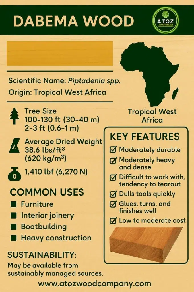 dabema wood specification and key features