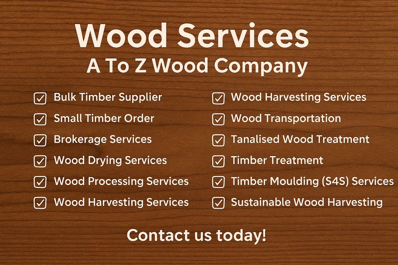 Comprehensive Wood Services Offered by A To Z Wood Company