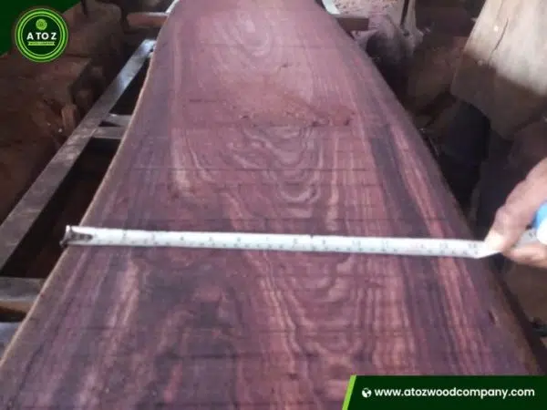 rosewood live-edge slab