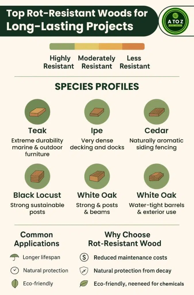 rot resistant wood guide