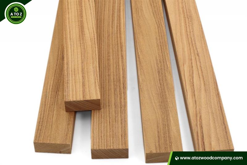 Different colors of afromosia wood