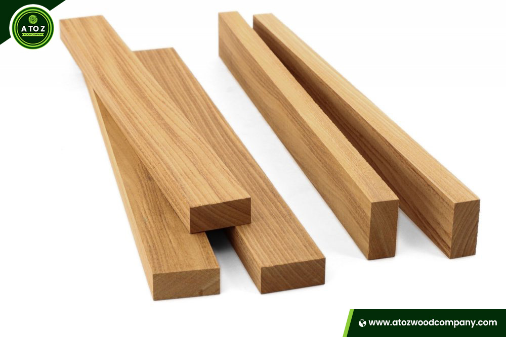 Different colors of afromosia wood
