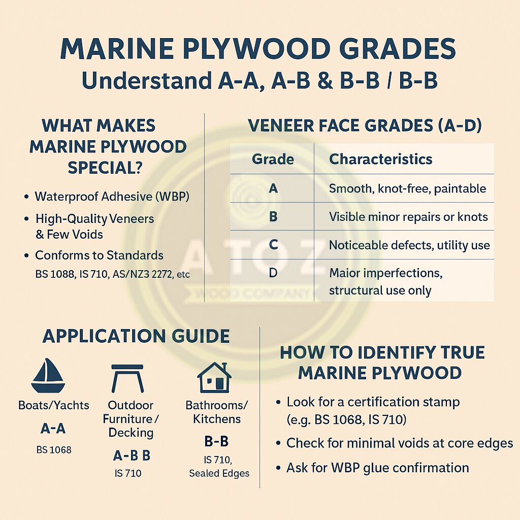 Marine plywood grades