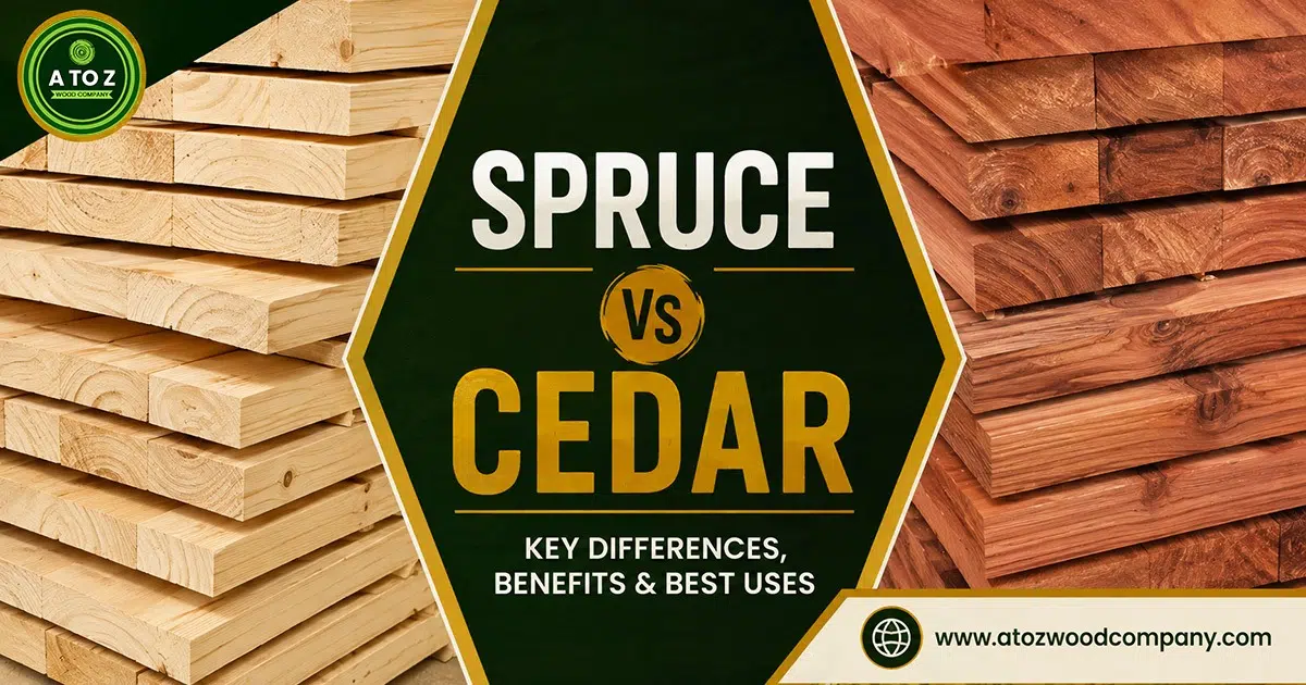 difference between spruce and cedar wood